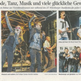 Zeitungsartikel vom Stadtfest Würzburg aus der Mainpost